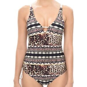 Sea bodies Leopard Print One-Piece Swimsuit new with tags